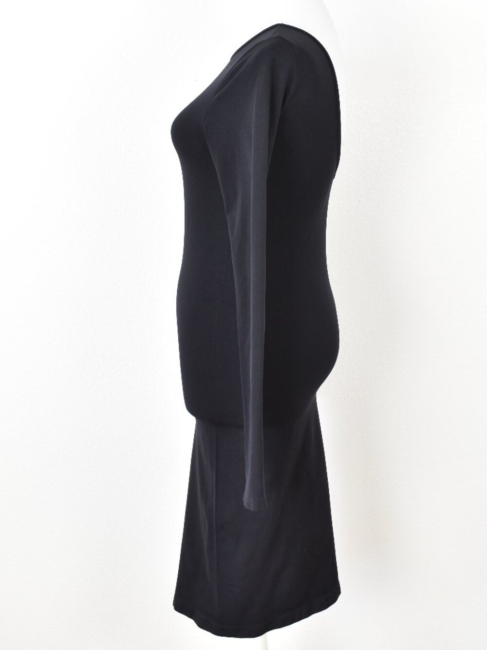 Helmut Lang Cutout Stretch Open Back Long Sleeve Dress Black - M/L - Picture 6 of 11